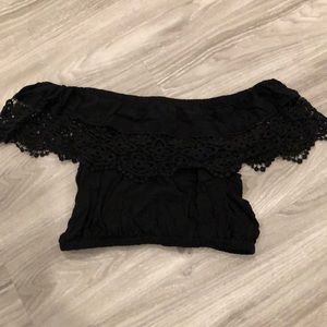 L.A Hearts Off-the-Shoulder Crop Top